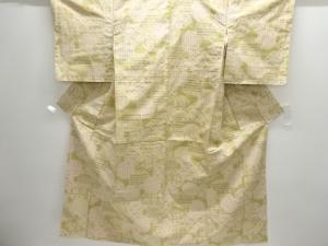 抽象模様織り出し十日町紬着物